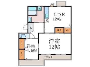 ハーモニータカノの物件間取画像